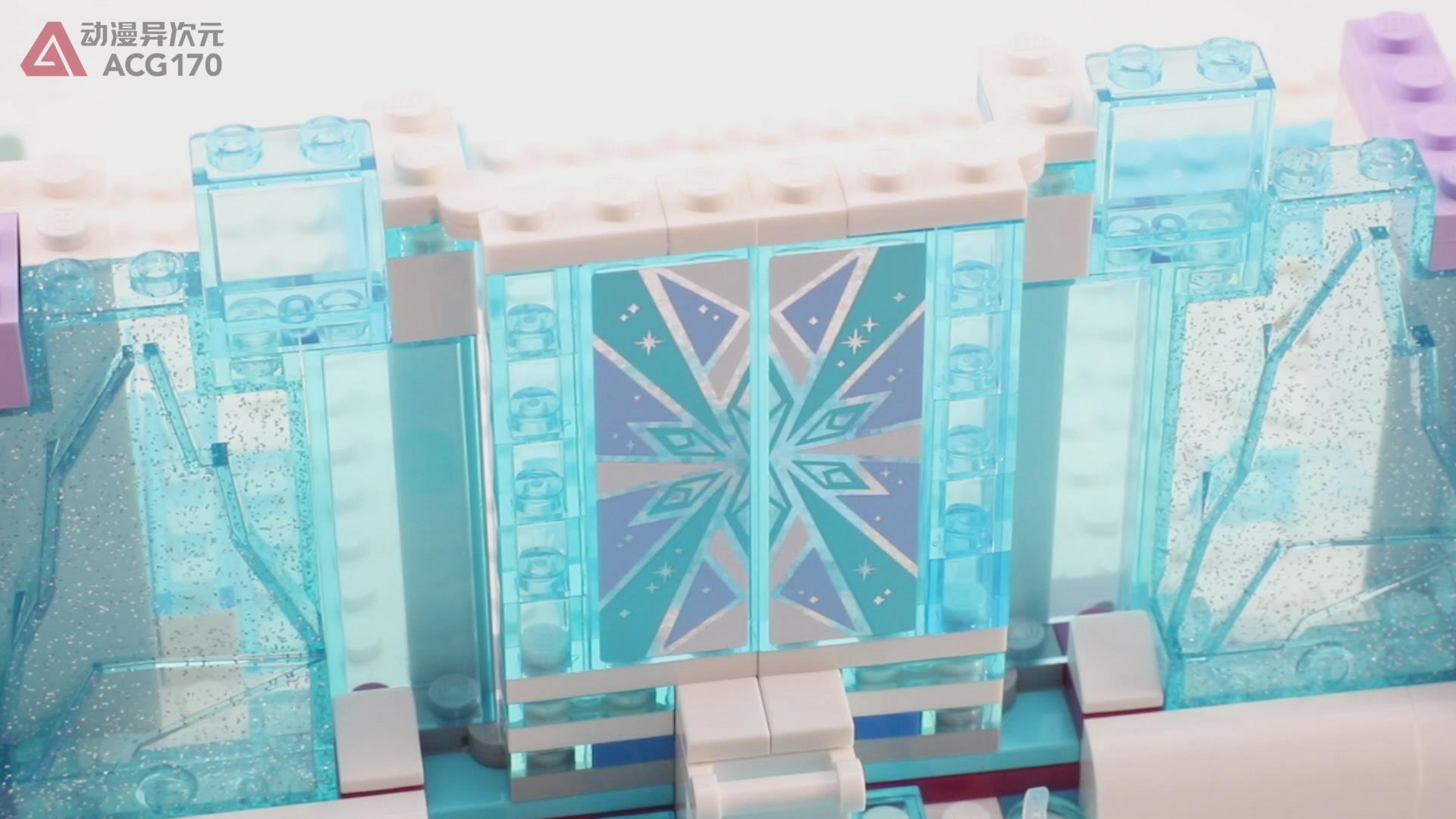 迪士尼冰雪城堡乐高教程,乐高冰雪奇缘艾莎城堡拼装视频