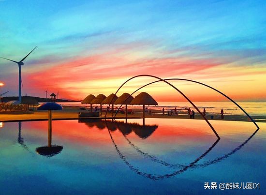 那香海纹石宝滩国际海水浴场,那香海纹石宝滩夜景