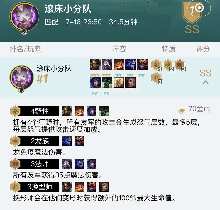 云顶之弈狂野流站位技巧,云顶之弈狂野龙法阵容