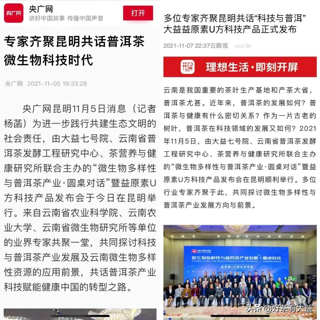 科技赋能未来弘扬创新精神,大益益原素普洱茶饮料