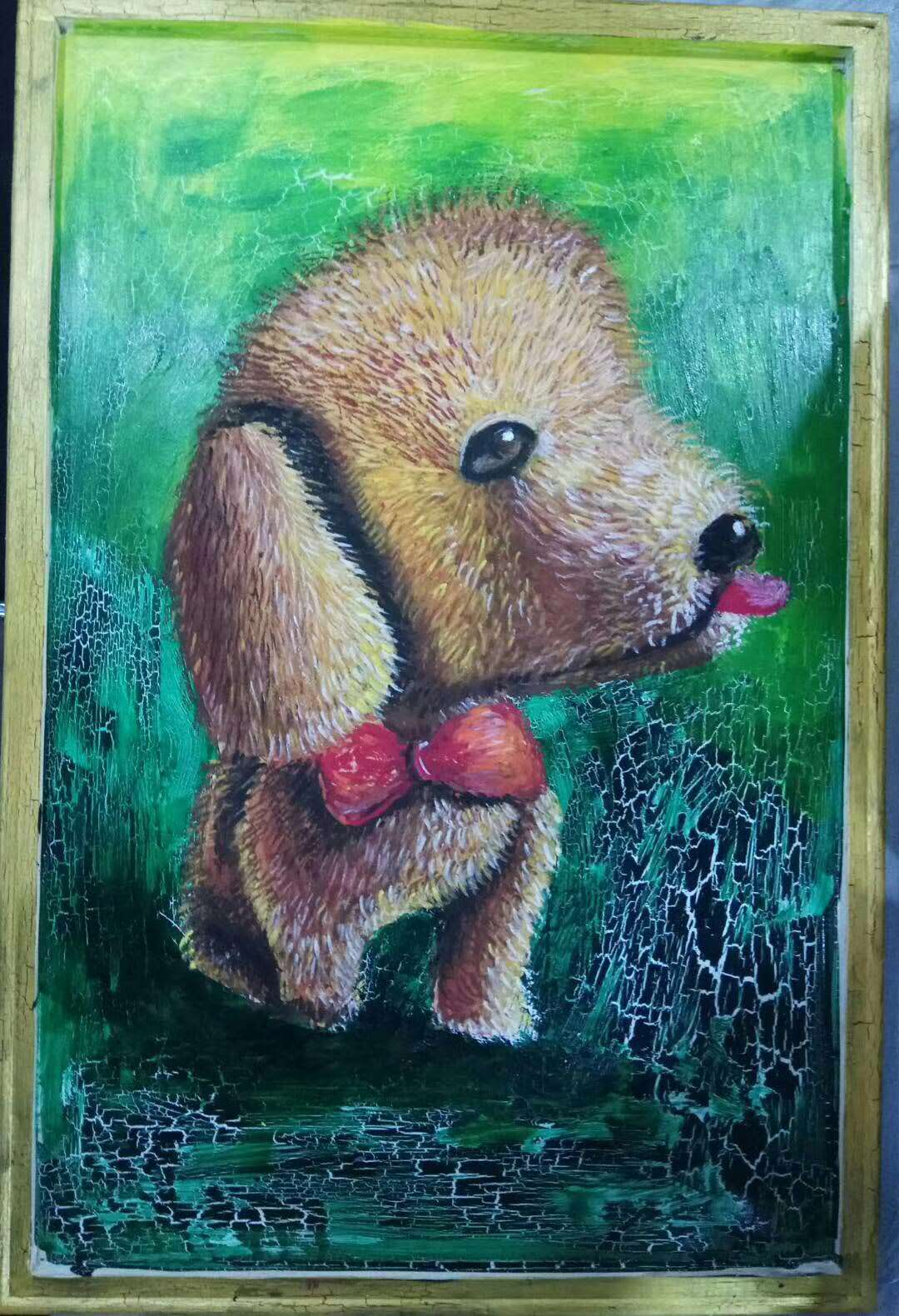 用油画棒画的油画简单,用油画棒画最简单的油画一看就会