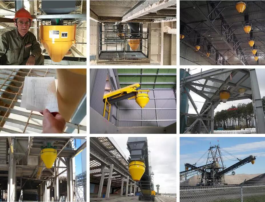 散料落料粉尘解决方案：DSH抑尘系统（集尘斗）