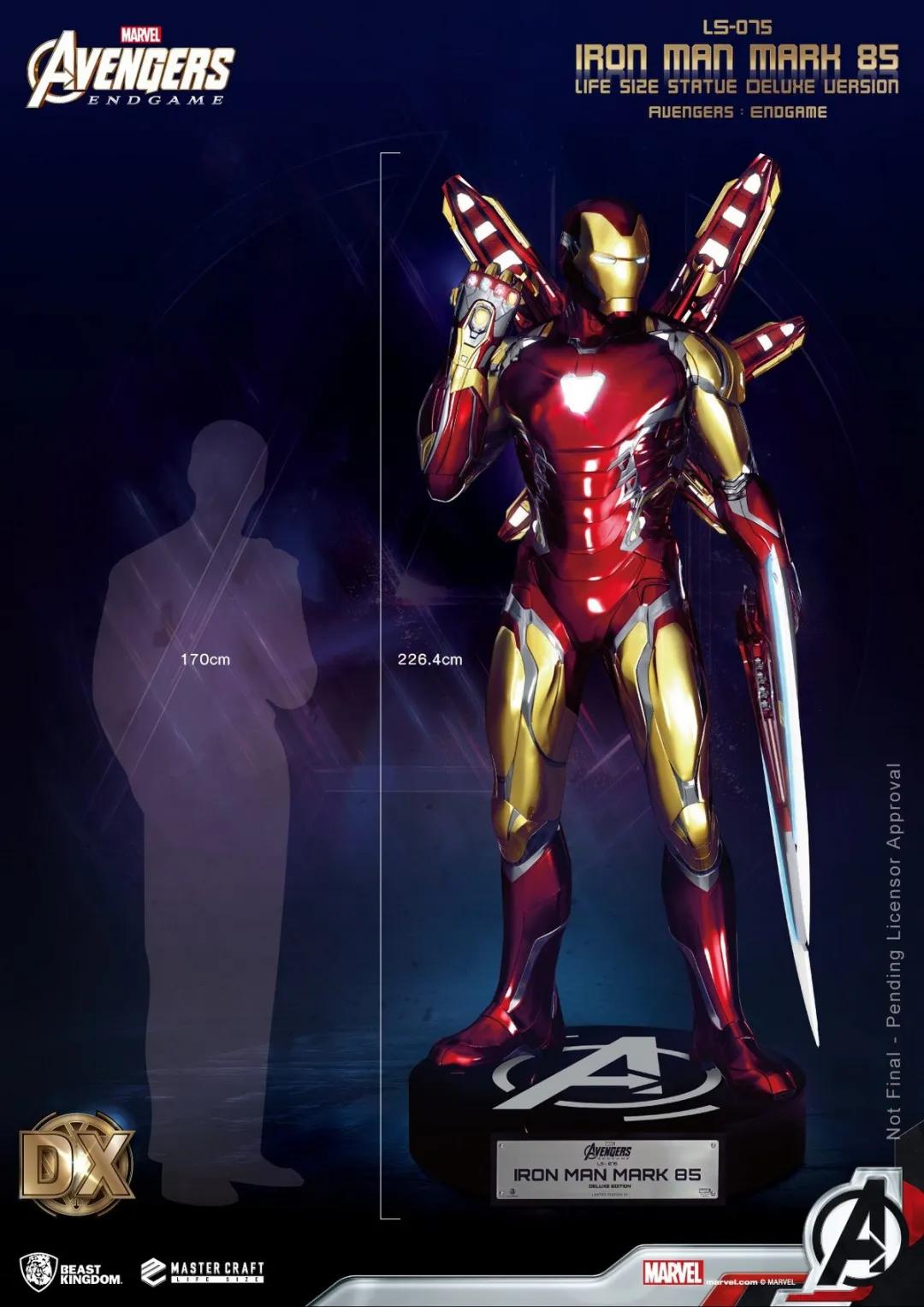 1:4钢铁侠mk6雕像,1:1钢铁侠mk5雕像