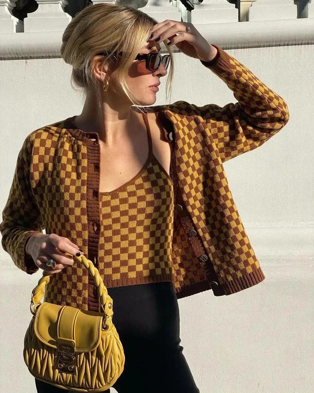 明星同款针织衫日常穿搭,秋天衣服推荐女毛衣