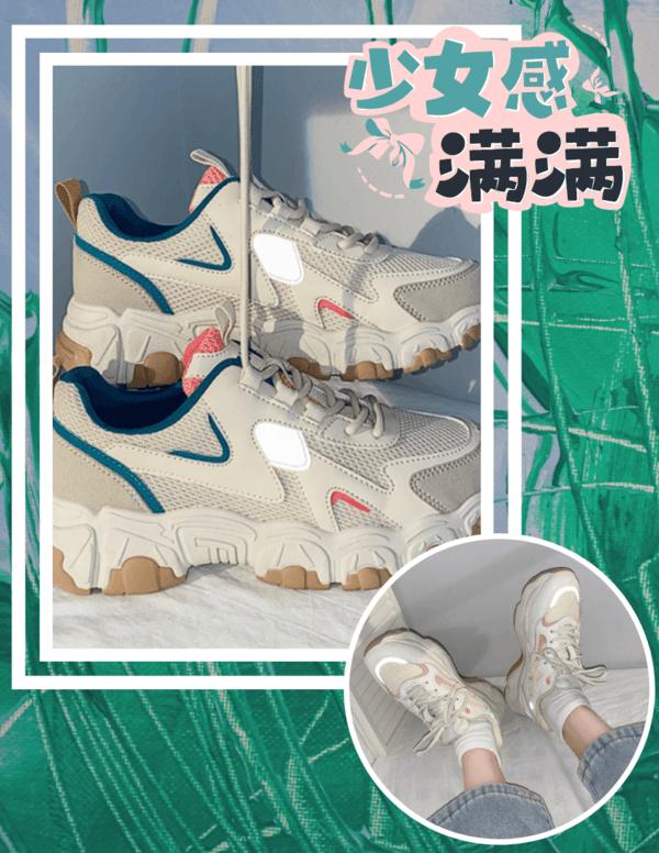 比较好看的女运动鞋,小学生运动鞋夏季网面洋气