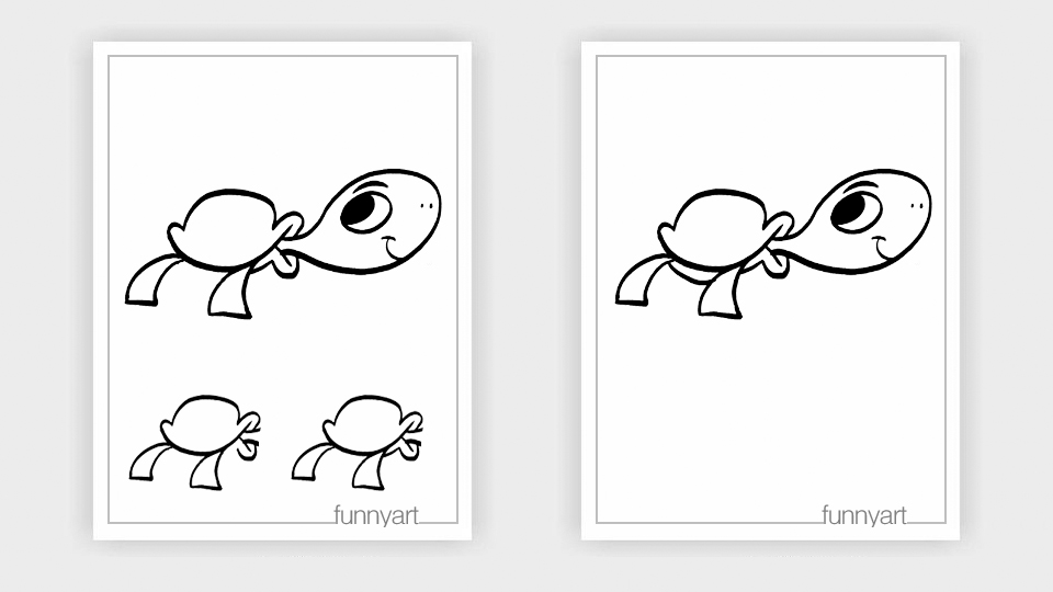 画一只简单又漂亮的乌龟,怎么画乌龟和兔子比赛