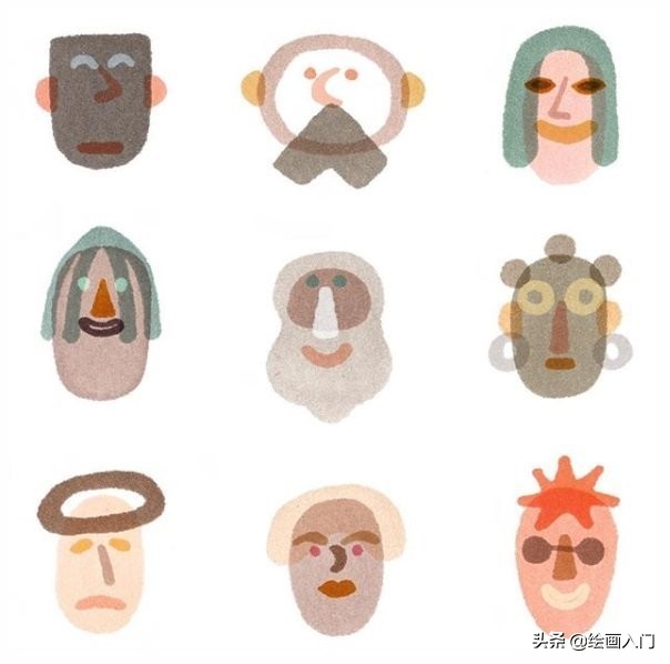 可爱温馨的手绘风插画,色彩鲜艳线条简单的插画