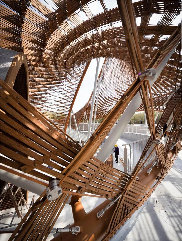 三维编织，第十届中国花卉博览会竹藤馆