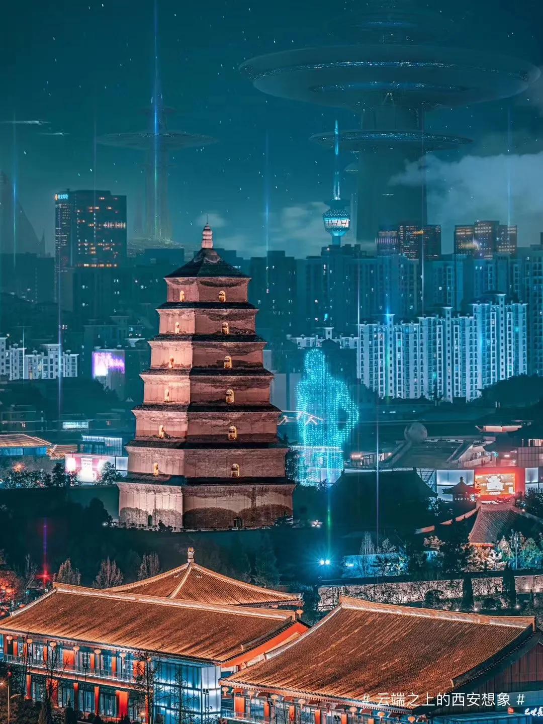 西安一座迷人的城市,美丽的西安城市真美