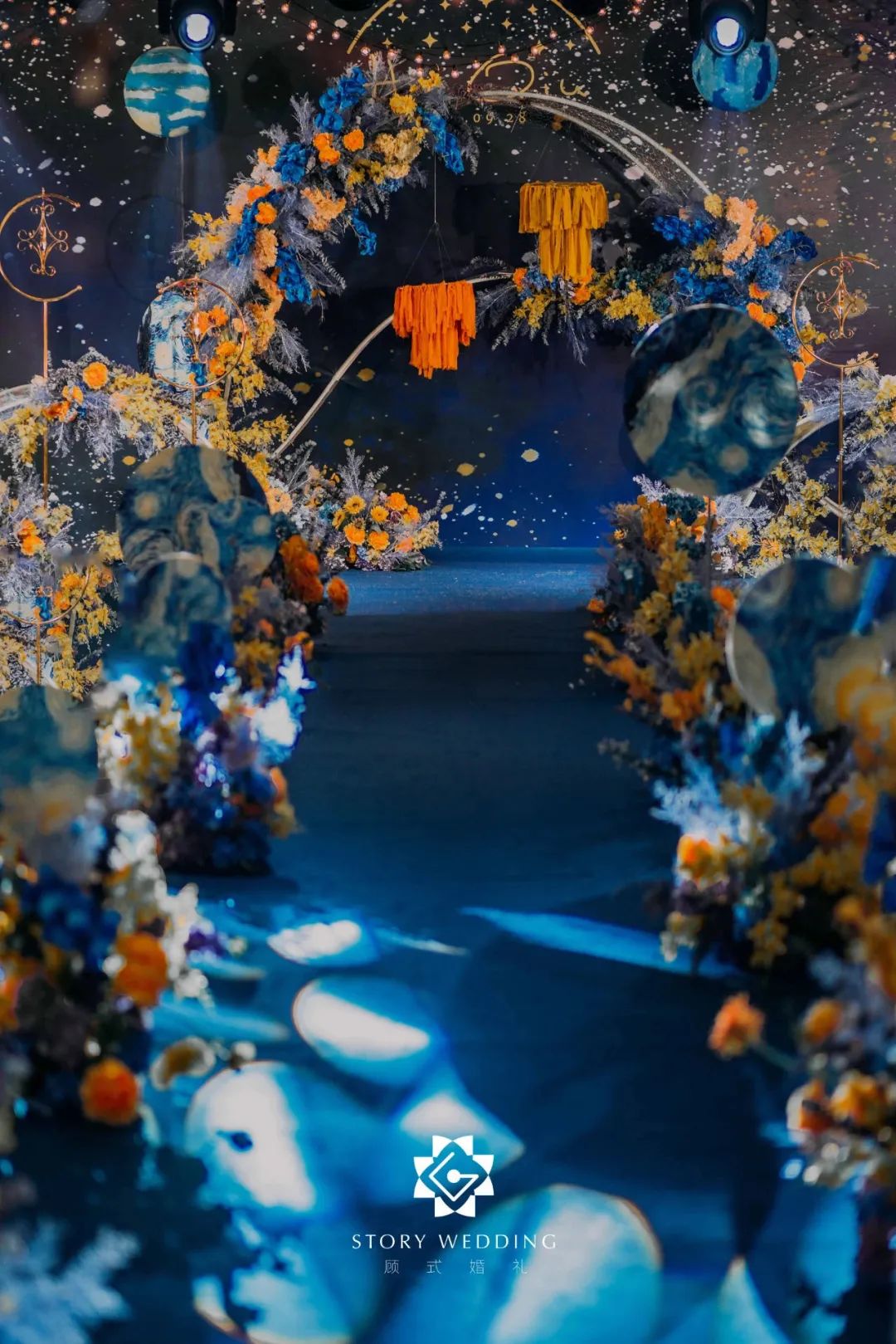 一场神秘浪漫的星空的婚礼,神秘浪漫的蓝色星空婚礼