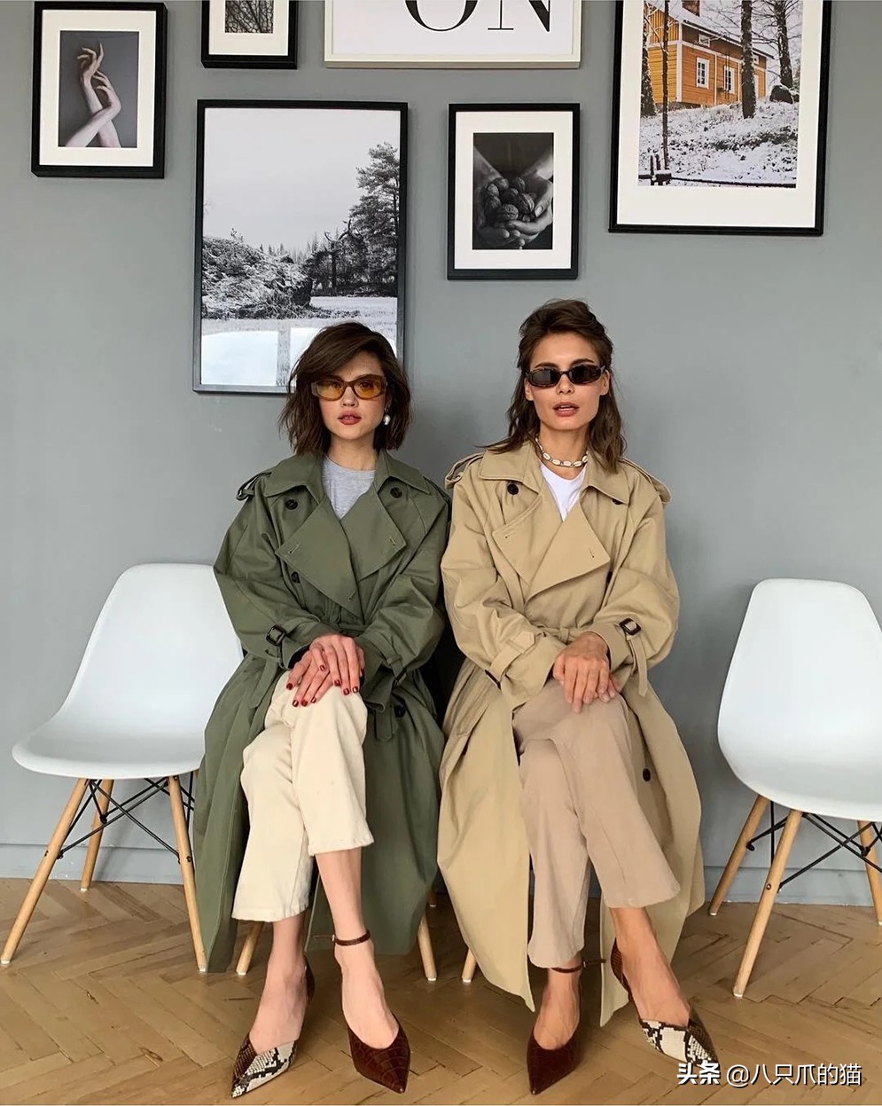 潮流穿搭鸳鸯鞋,鸳鸯鞋一黑一白穿搭