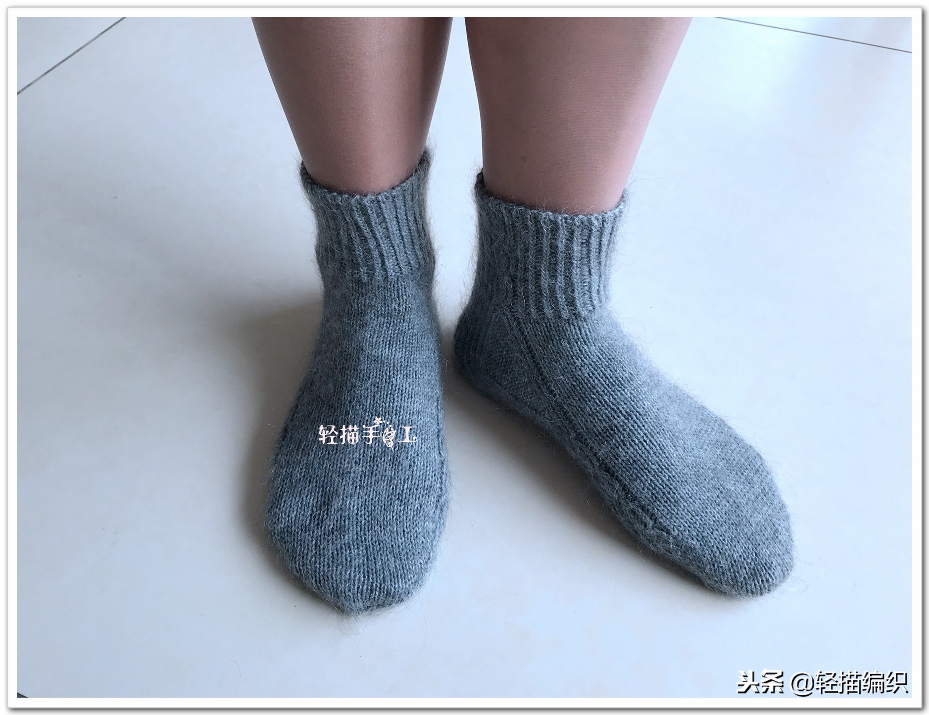 从脚尖开始往下织的毛线袜,手编毛线袜从脚尖开始编织