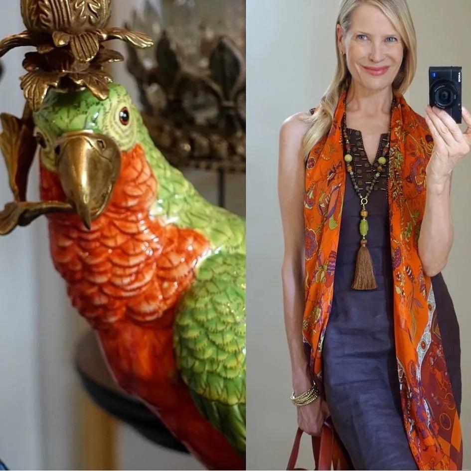 简单到一学就会的丝巾搭配,时尚博主丝巾搭配