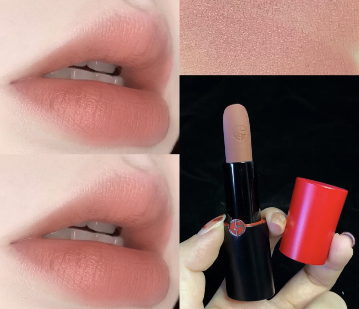 阿玛尼特色哑光唇膏207,阿玛尼206权力唇膏和唇釉