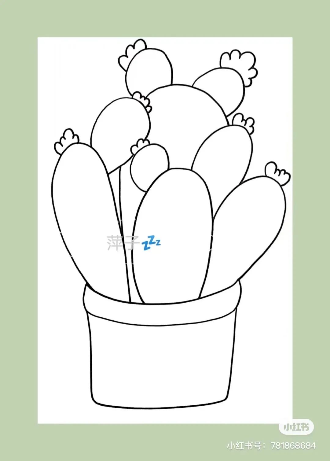 花卉简单线描创意画,花草线描画装饰