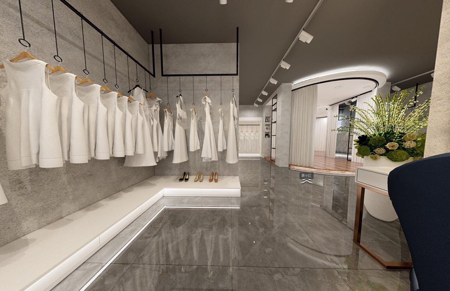 50平方米婚纱店装修设计,法式婚纱店装饰