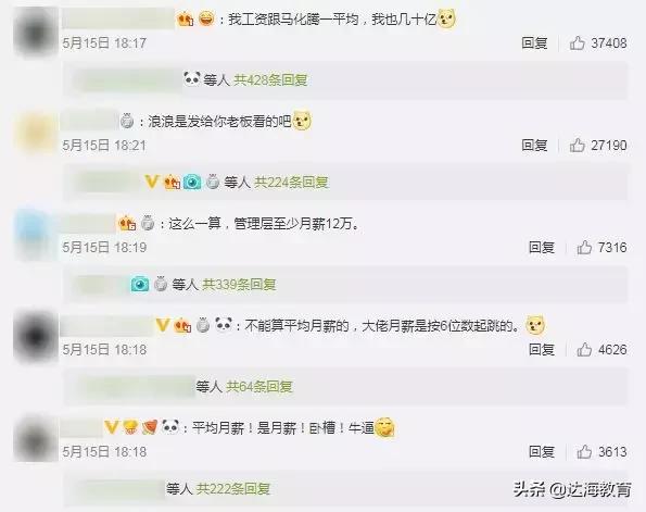 腾讯员工平均月薪7万,腾讯2019员工平均工资