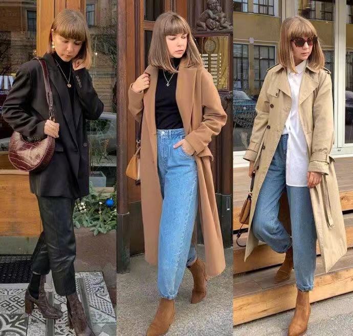 高个子西装大衣最佳搭配,西装大衣穿搭高级感高个子