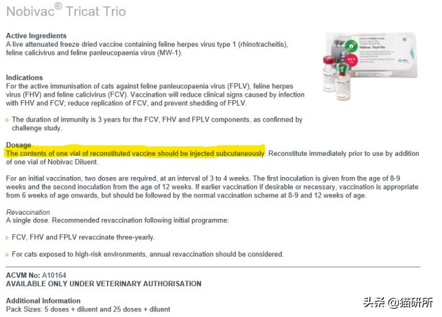 猫咪打疫苗跟狂犬疫苗一样吗,猫咪打疫苗针头往上还是往下