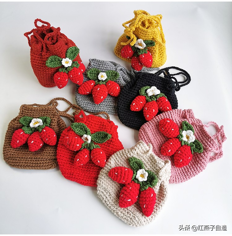 手工编织小饰品星黛露,纯色编织小饰品