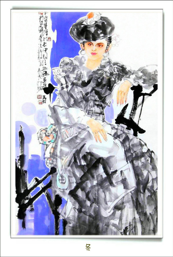 李志远三十张绝美人物画,李智远古风人物画