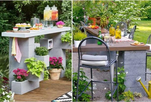 空心砖庭院种花设计,空心砖自制庭院花园