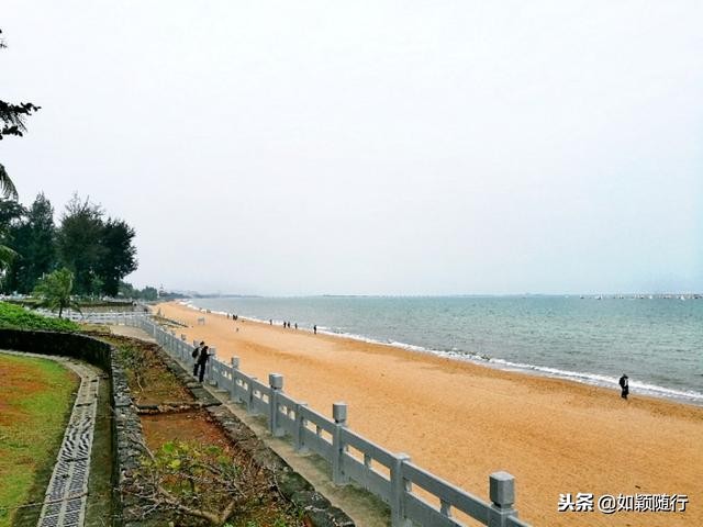 海口西金银广场到西秀海滩位置,海口离市区最近的海滩
