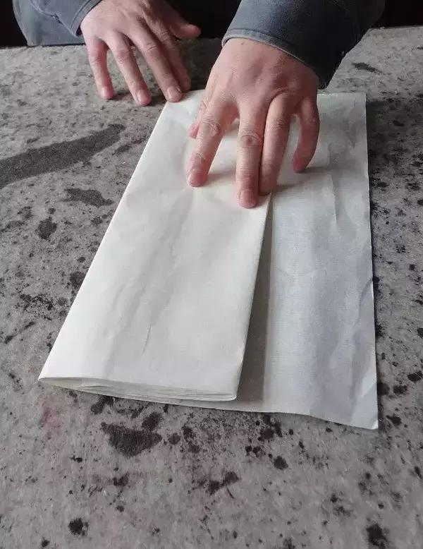 书法对联折纸方法图解,四个字书法折纸方法