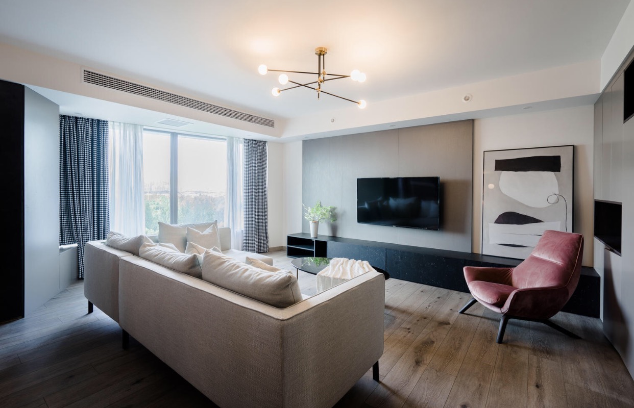 轻奢现代风格装修180大平层,棠悦府16栋装修