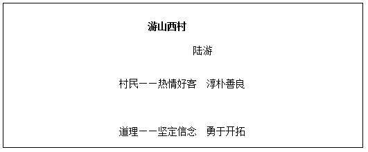 游山西村教学实录,游山西村的教学过程设计