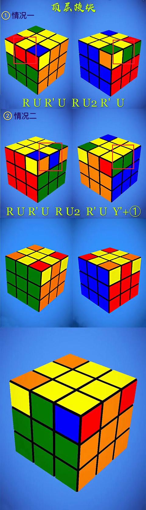 魔方小站三阶魔方第四步,f2l三阶魔方高级公式