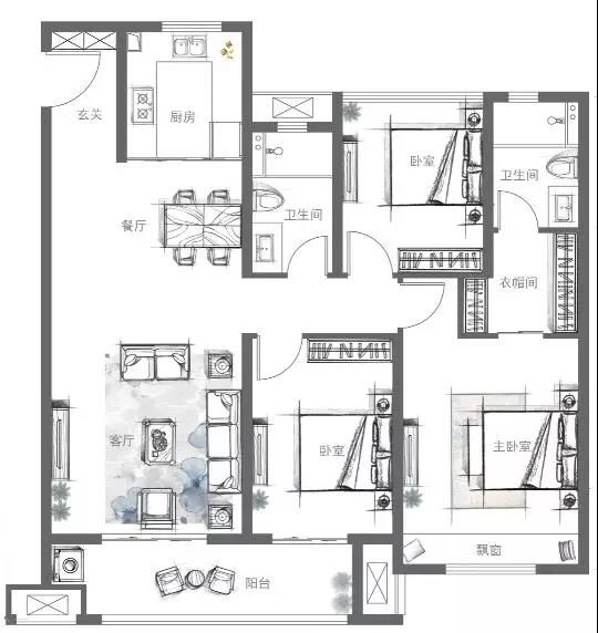 池州中梁印江南样板房,中梁印江南复式装修
