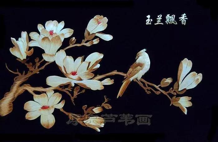 麦秆画芦苇画,最好看的麦秆画