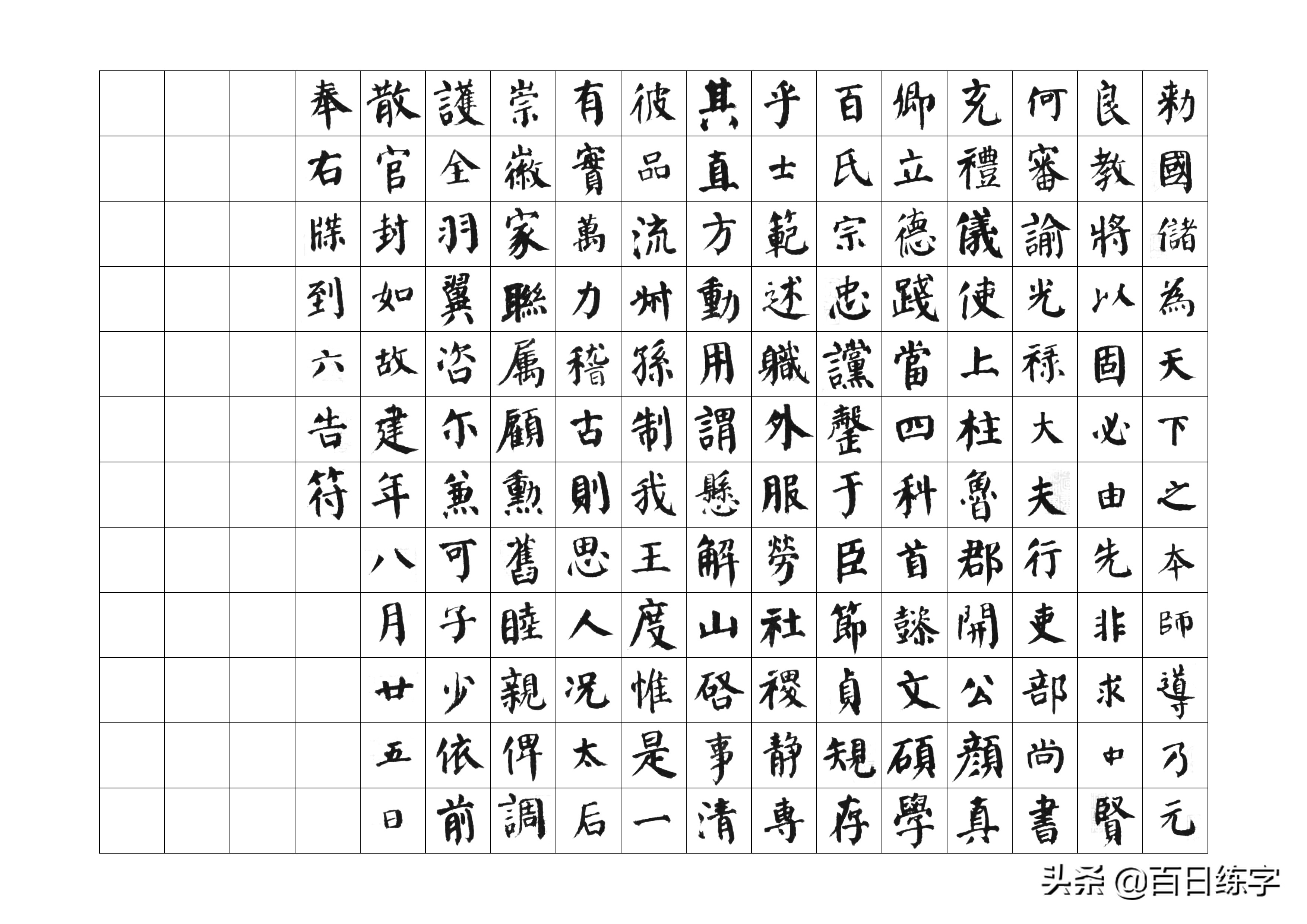 字帖硬笔楷书清秀,庞中华硬笔楷书50000字字帖