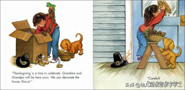 感恩节孩子英语启蒙选绘本,感恩节亲子绘本作品幼儿园制作