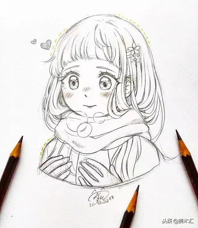 线条感十足的动漫人物,线条感很强的人物素描