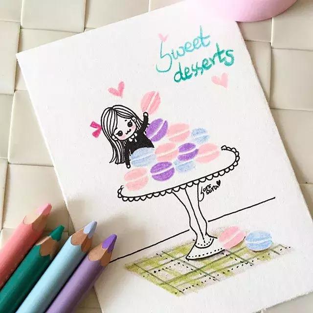 哈士奇的简笔画图片用彩铅画的,儿童彩铅简笔画6-12岁美观小人