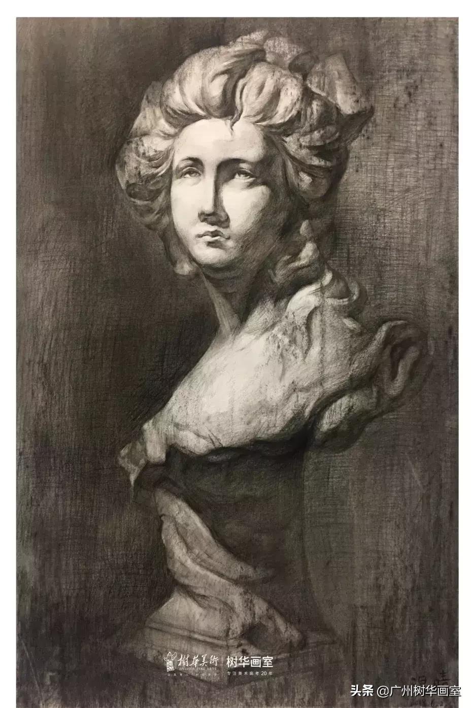 石膏头像大卫素描教程步骤,素描石膏鼻子的步骤入门