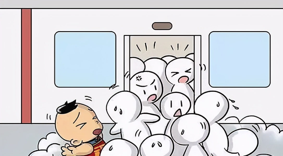 全武行打架现场,地铁上两男子上演全武行