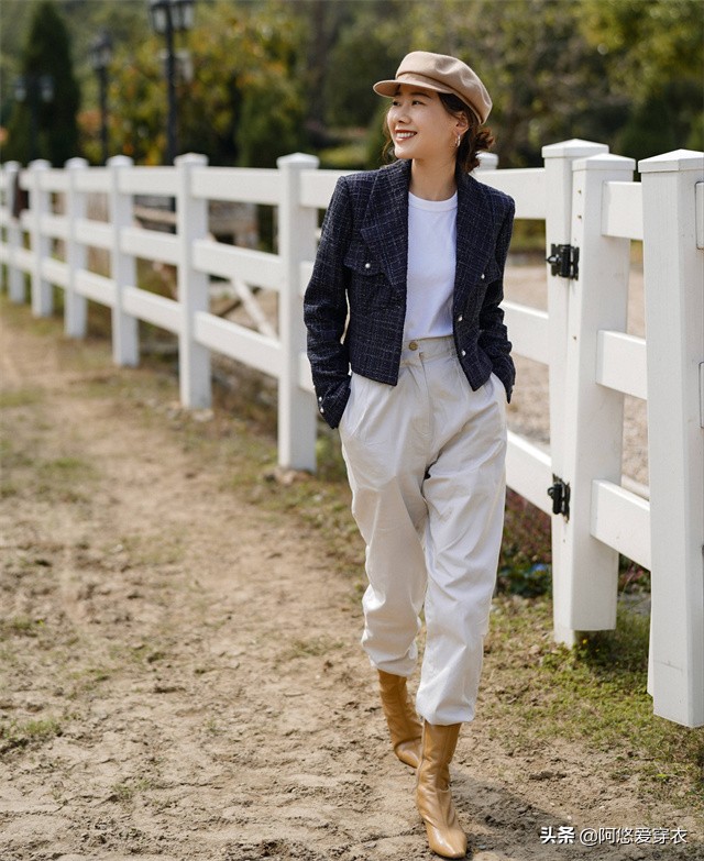 秋天米色裤子配什么鞋子,黑色裤子秋天穿的上衣怎么搭配