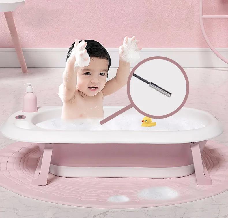 宝宝洗澡一定要买折叠浴盆吗,婴儿折叠浴盆测温计怎么用
