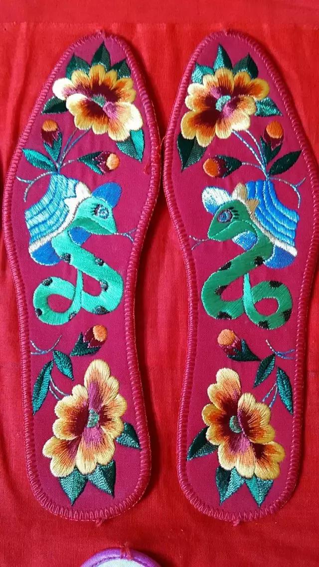纯手工刺绣鞋垫都是什么图案,45款传统刺绣鞋垫