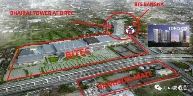 IDEO东方双子星|距BTS素坤逸线Bangna站250米,13.5万泰铢/㎡起与世界级地标购物中心为邻