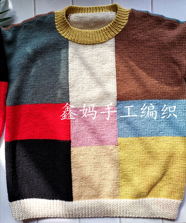 鑫妈短袖编织视频教程,鑫妈编织视频教程圆领套衫