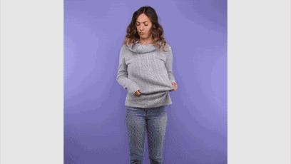 毛衣该不该收起来,毛衣腰侧边上有根带子怎么系好看