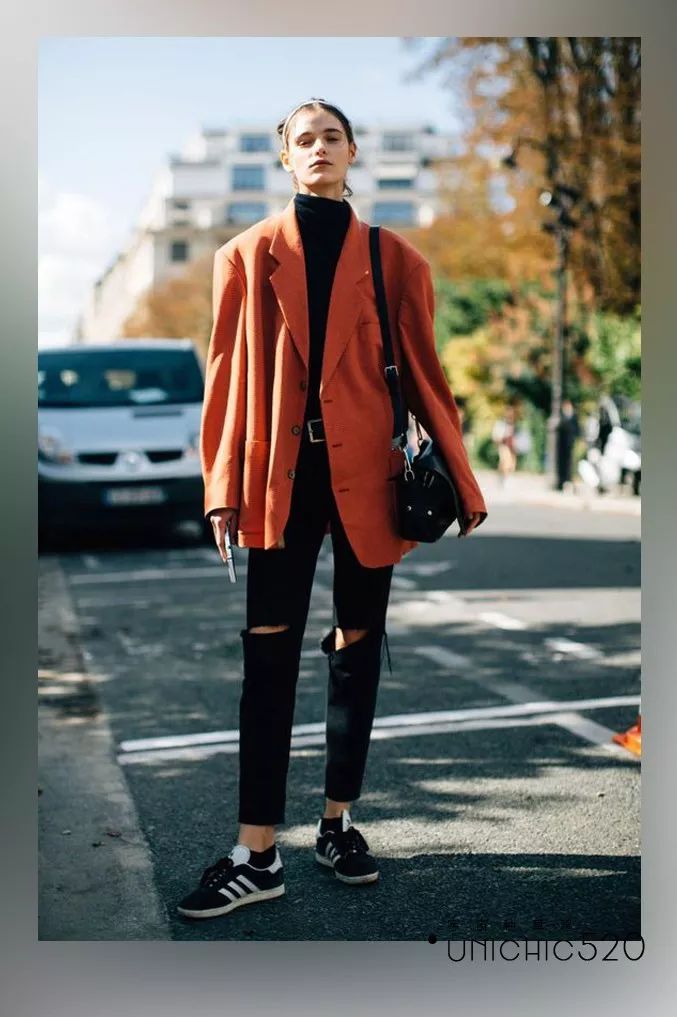 气质高腰短外套,短款外套搭直筒长裤
