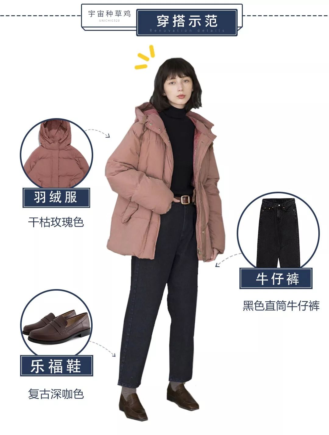 气质高腰短外套,短款外套搭直筒长裤