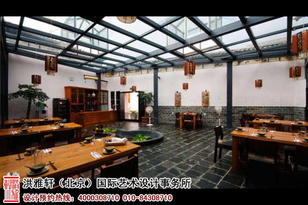 现代简约客栈装修效果图,古城里的新中式客栈装修风格