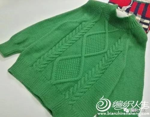 棒针套头女款扭双麻花毛衣,棒针麻花儿童毛衣编织新款式图片