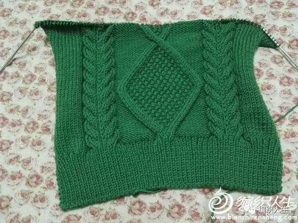 棒针套头女款扭双麻花毛衣,棒针麻花儿童毛衣编织新款式图片